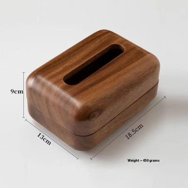 Walnut Tissue Box