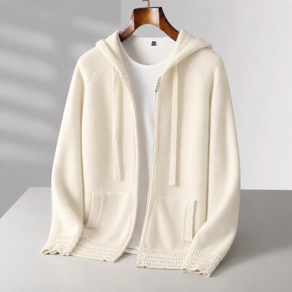 Valerio Cashmere Zip Hoodie