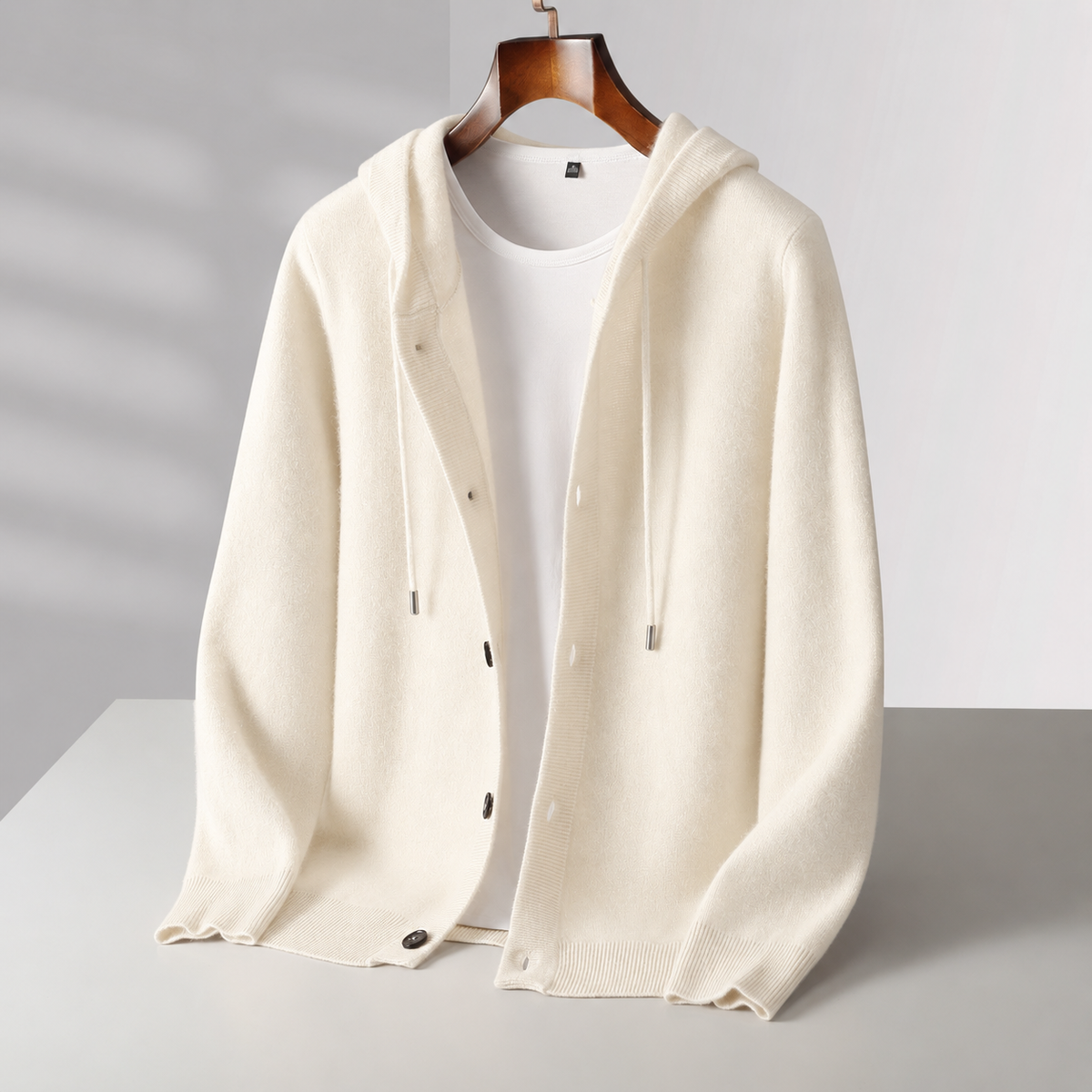 Vercelli Cashmere Hooded Cardigan