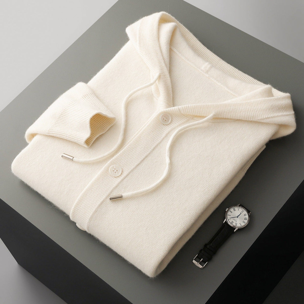 Vercelli Cashmere Hooded Cardigan