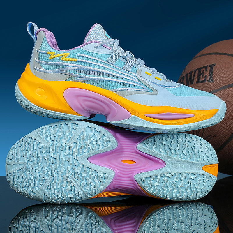 Men's Colorblock Low-Top Basketball Shoes