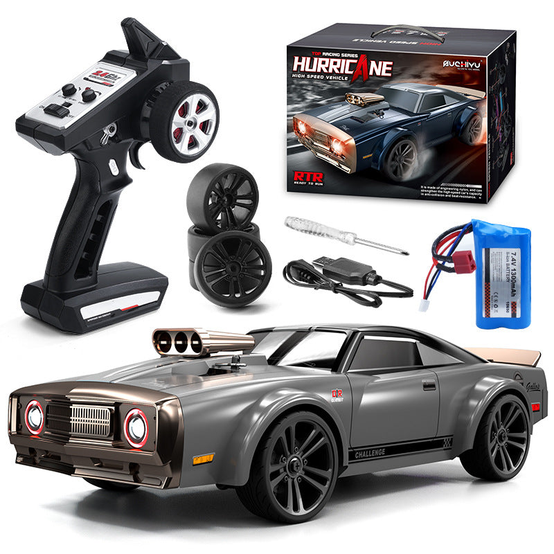 1:16 RC Car 4WD High-Speed Remote Control Retro Muscle Car w/ LED Lights