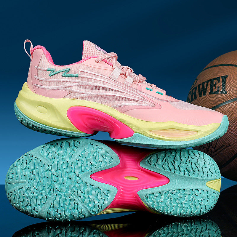Men's Colorblock Low-Top Basketball Shoes