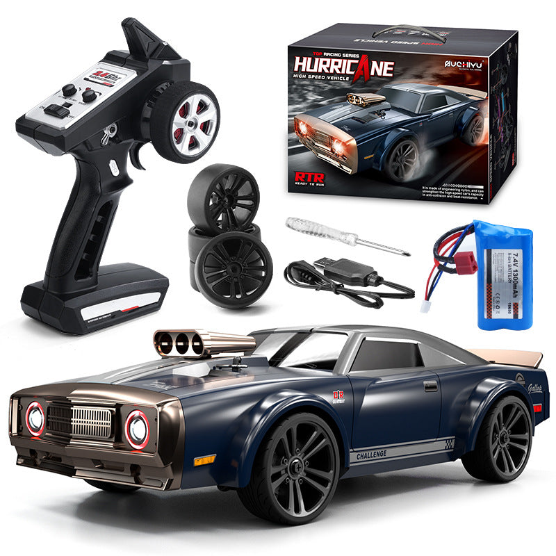 1:16 RC Car 4WD High-Speed Remote Control Retro Muscle Car w/ LED Lights