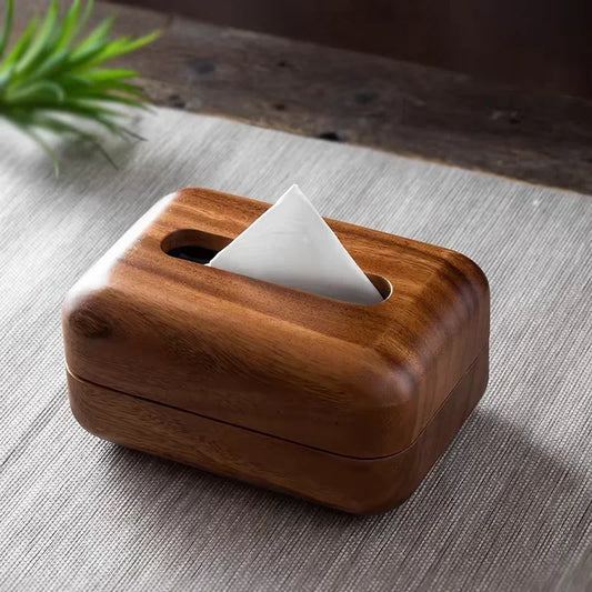 Walnut Tissue Box