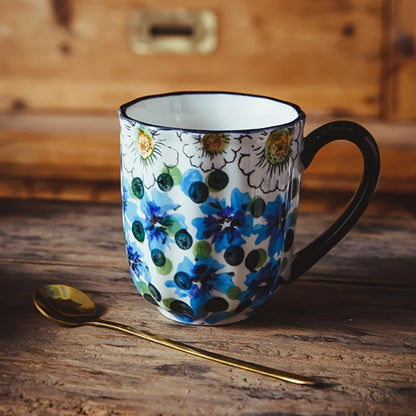 Hand-Painted Floral Coffee Mug