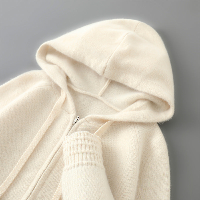 Valerio Cashmere Zip Hoodie