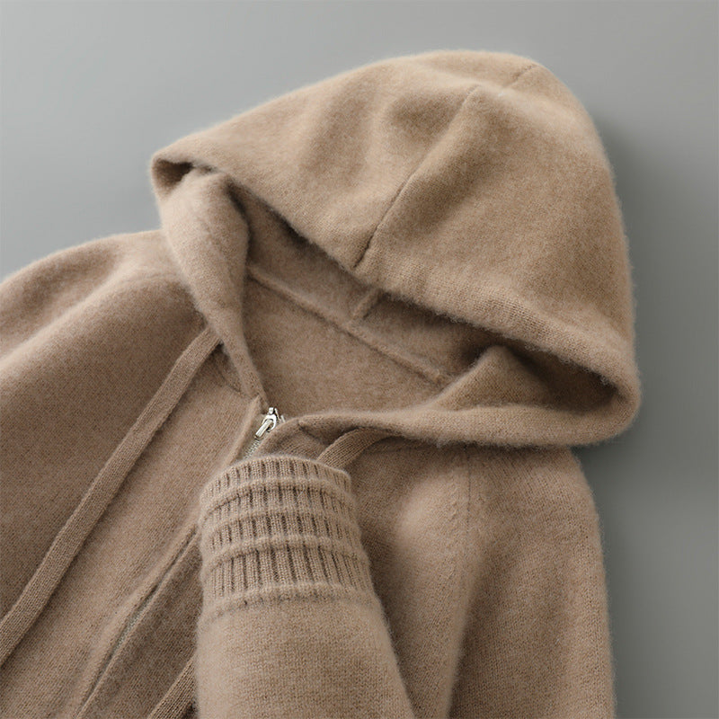 Valerio Cashmere Zip Hoodie