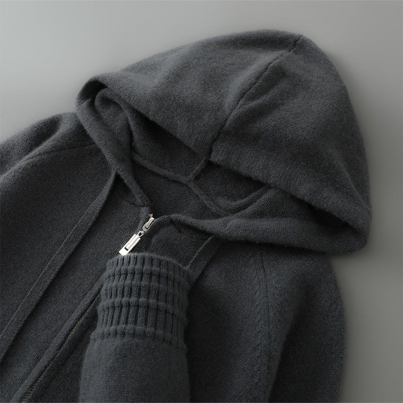 Valerio Cashmere Zip Hoodie