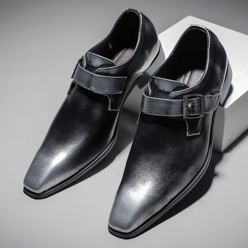 Lusso Bruciato Monk Dress Shoes