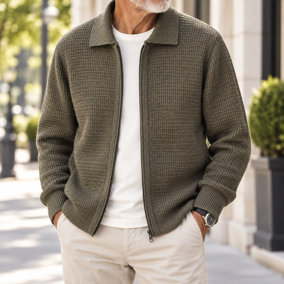 Avelaro Wool Zip Sweater