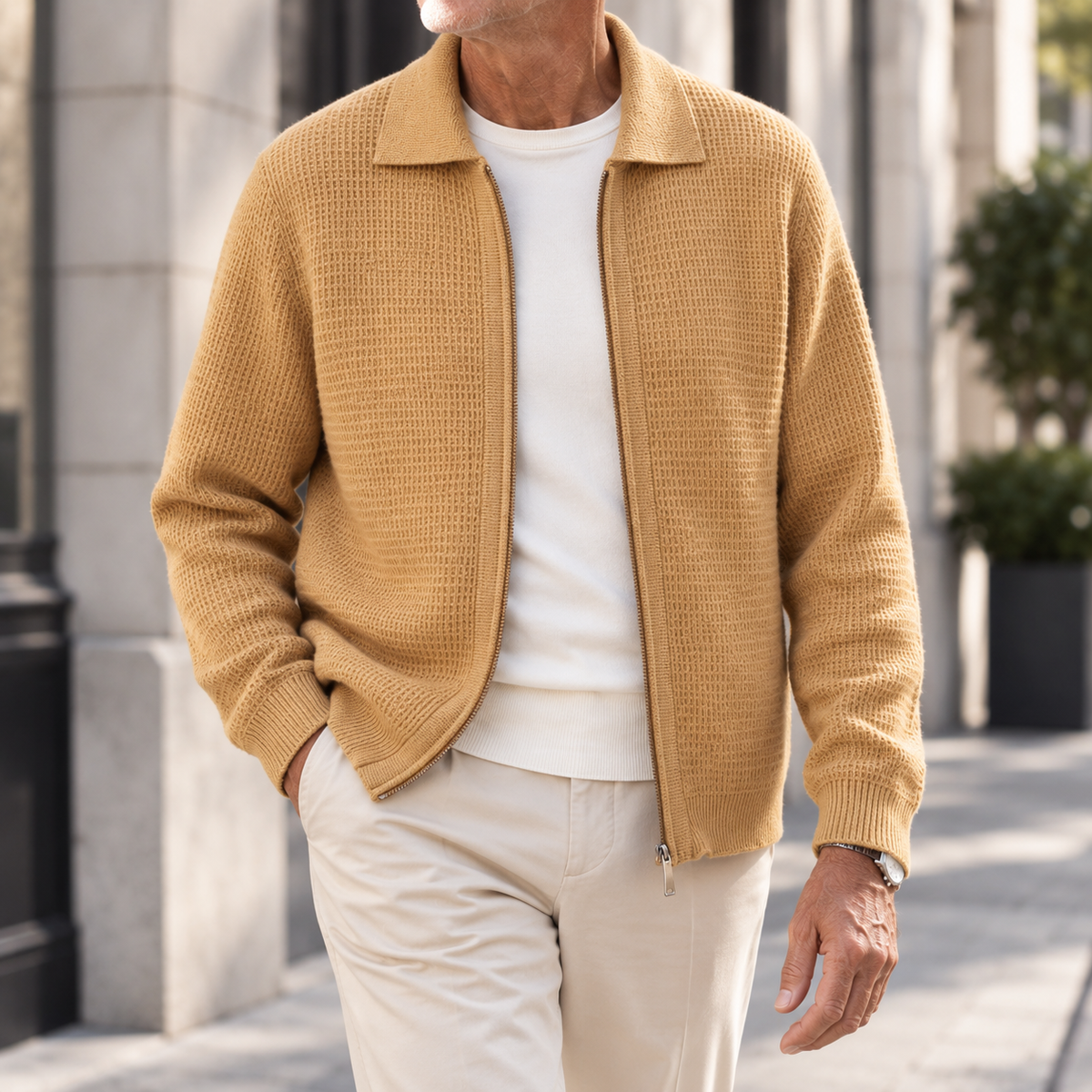Avelaro Wool Zip Sweater