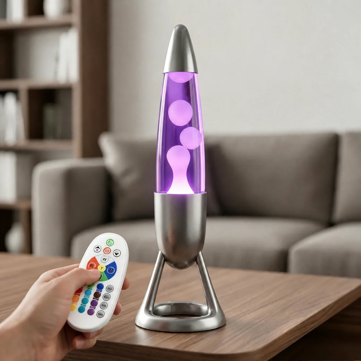 Lava Lamp RGB Color-Changing Remote-Controlled Wax Lamp Dynamic Lava Lamp